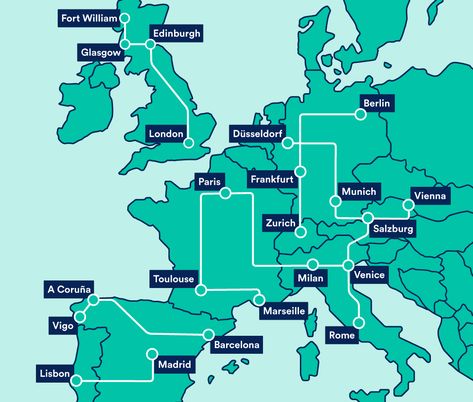 Night Trains in Europe | European Sleeper Trains | Trainline Europe Train Travel Maps, London To Scotland, Skiing Training, Europe Train Travel, Train Map, Europe Train, Train Route, Cities In Germany, Night Train