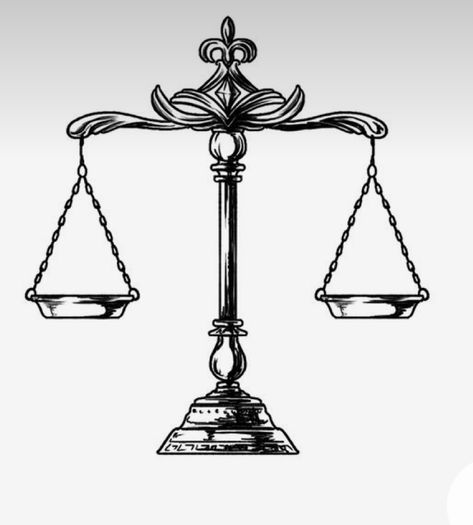 Balance Scale Tattoo Design, Old Scale Tattoo, Scales Of Justice Drawing, Justice Scale Tattoo, Libra Scales Drawing, Libra Drawing, Scales Of Justice Tattoo, Justice Tattoo, Tattoo Ideas Males