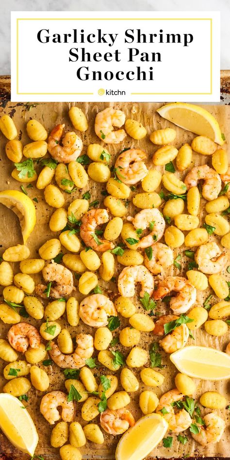 Fish And Gnocchi, Baked Gnocchi Sheet Pan, Shrimp Gnocchi Recipes Healthy, Gnocchi With Shrimp Recipes, Roasted Gnocchi Recipes, Gnocchi And Shrimp Recipes, Seafood Gnocchi Recipes, Shrimp And Gnocchi Recipes, Shrimp Gnocchi Recipes