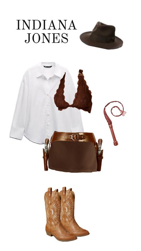 #indianajones #halloween #costume #inspo #inspiration #harrisonford #outfit #fashion #college #halloweeknd #collegelife #university #outfitinspo #halloweeninspo #fall #autumn Indiana Jones Halloween Costume, Indiana Jones Halloween, Indiana Jones Costume, Classy Halloween Costumes, Fashion College, Cowgirl Costume, Costume Inspo, Halloween Costume Outfits, Halloween Inspo