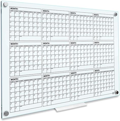 Whiteboard Calendar Ideas, Glass Calendar, Dry Erase Planner, Glass Whiteboard, Large Wall Calendar, Whiteboard Calendar, Dry Erase Calendar, Calendar Organization, Calendar Planner