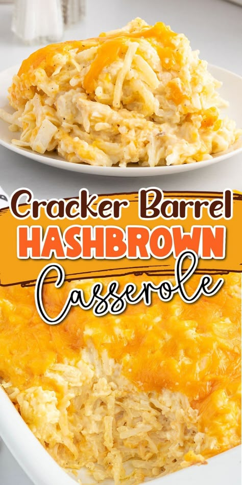 Cracker Barrel Potatoes, Cracker Barrel Hashbrown, Hashbrown Casserole Easy, Cracker Barrel Hashbrown Casserole, Copycat Cracker Barrel, Cracker Barrel Recipes, Hashbrown Casserole Recipe, Cheesy Hashbrown Casserole, Frozen Hashbrowns