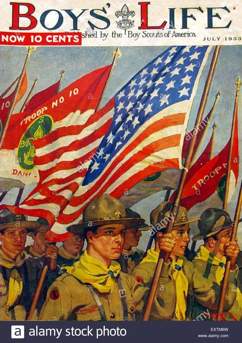 1930 EE.UU. La portada de la revista La vida del muchacho. Foto de stock Don Delillo, Patriotic Images, Ladies Home Journal, Home Journal, Pinup Art, I Love America, Star Spangled Banner, American Flags, The American Flag