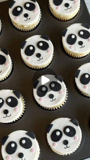 Ankita Dutta Dubey | CAKE ARTIST on Instagram: "Fondant Panda Cupcake topper 🐼  I posted a panda cake a few days ago. These perfectly match that cake 🤓  Sharing a quick tutorial on how to make these super cute toppers! ☺️  #cupcaketoppers #cupcaketopper #fondanttopper #fondanttopper #pandacupcakes #pandacake #fondantdecoration #fondanttutorial #cupcakedecorating #cupcakesofinstagram #cupcakegram #fremontbaker #bayareacakes #bayareabaker #naanbaibakes #naanbai #naanbai." Panda Cupcake, Panda Cupcakes, Fondant Figurines, Panda Cake, Fondant Cupcake Toppers, Cake Artist, Fondant Tutorial, Fondant Decorations, Fondant Cupcakes