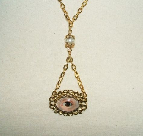 Lovers Eye Necklace, Lovers Eye Jewelry, Late Victorian Fashion, Lavalier Necklace, Period Jewelry, Lovers Eyes, Regency Period, Silk Dresses, Ap Art