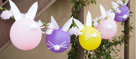 Easter Bunny Balloon Garland Easter Bunny Birthday Party, Easter School Decorations, Easter Bunny Balloons, Easter Party Decorations Outdoor, Easter Balloons Ideas, Easter Balloon Ideas, Easter Balloon Arch, Easter Balloon Decor, Balloon Bunny