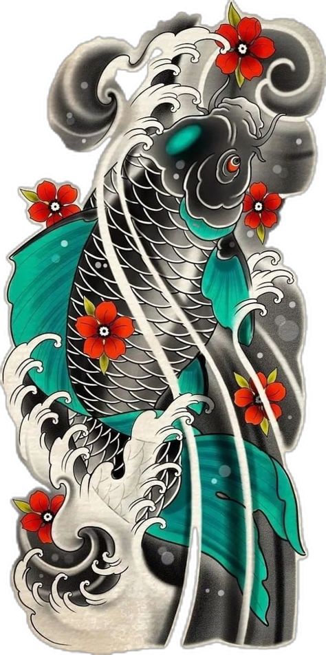 Fish Tattoo For Women, Pez Koi Tattoo, Tattoo Karma, Tattoos Fish, Dragon Koi Tattoo Design, Tattoo Fishing, Tato Geisha, Tattoo Japonais, Coy Fish Tattoos