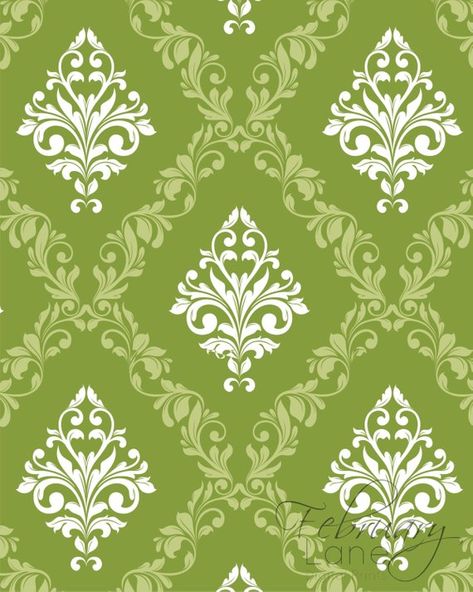 Damask Pattern Printable Wall Art Grass Moss Green Set of 4 -8x10- Vintage Geometric Instant Downloa Wall Stencil Patterns, Unique Farmhouse Decor, Arabesque Design, Gothic Pattern, Weave Shop, Peacock Wall Art, Design Pattern Art, Stencil Painting On Walls, Antique Wallpaper