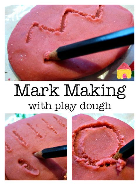 mark making with play dough :: pre writing activities :: multi sensory writing activities Ideas For Two Year Olds, Mark Making Early Years, Play Dough Recipes, Dough Ideas, Handwriting Activities, Eyfs Activities, Playdough Activities, Pre Writing Activities, Nursery Activities