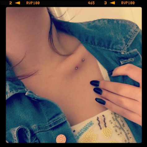 Surface piercing Collar Bone Piercing, Surface Piercing, Cool Piercings, Different Tattoos, Piercing Shop, Body Jewelry Piercing, Body Piercings, Tattoo Work, Palm Beach Fl