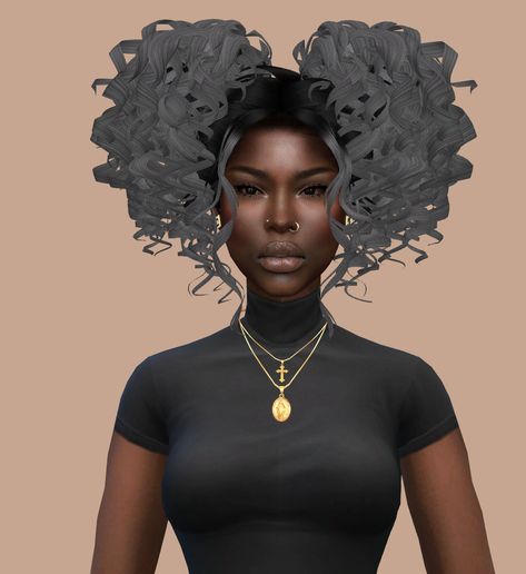 Cute Pie Puffs | Aisella Sims on Patreon Cc Shopping, Sims Baby, Big Afro, Sims 4 Black Hair, Cc Sims4, Mod Hair, Sims 4 Family, Hair Puff, I M