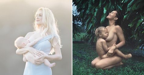 Dans son livre Breastfeeding Goddesses, la photographe italienne Ivette Ivens dévoile une série de photographies magnifiques qui rendent hommage à l'allaitement : une manière pour l'artiste de banaliser l'allaitement en public.