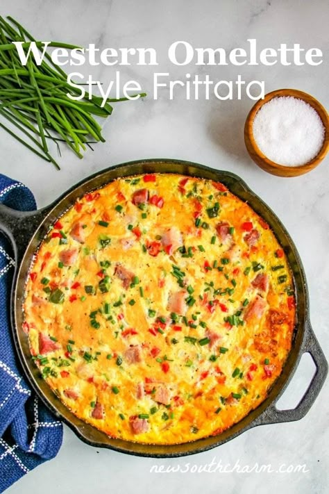 Western Omelette Casserole, Western Omelette Recipe, Easy Western Omelette Recipe, Western Omelette Quiche Recipe, Western Frittata Recipes, Brunch Bowl, Western Omelet Casserole Breakfast, Western Omelette, Omelet Recipes