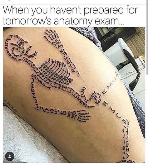 Anyone feel like they wanted to do this during last weeks finals?   #Repost @doctors_nurses_worldwide Radiology Tattoo, Physical Therapy Memes, Therapy Tattoo, Radiology Schools, Doctor Tattoo, Medical Tattoo, Rad Tech, Discreet Tattoos, Radiology