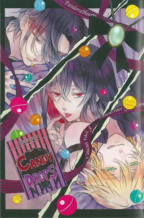 'Nother Candy Drops... Glen, Lacie, and Jack. Pandora Hearts Oz, Jun Mochizuki, Anime Cover, Pandora Jewelry Charms, Pandora Heart, Pandora Hearts, Cool Anime Guys, Lewis Carroll, Manga Covers