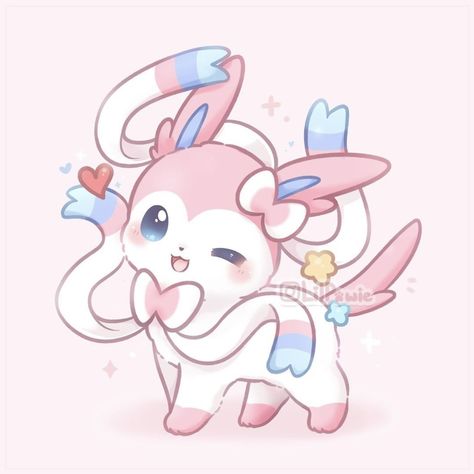 credit: @lilpawie 𝗈𝗇 𝖨𝗇𝗌𝗍𝖺𝗀𝗋𝖺𝗆 | #tags ; Pokémon artwork , cutiefied Pokémon art , cute drawings , adorable drawings art , video game characters , Sylveon Pokémon Cute Fluffy Animals, First 150 Pokemon, Pokemon Eevee Evolutions, Illustrator Brushes, Pokemon Stickers, Draw Cute, Pokemon Eeveelutions, Dreamy Artwork, Cute Pokemon Pictures