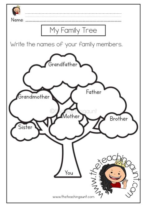 Free Family Members Worksheets for Preschool - The Teaching Aunt My Family Tree For Kids, Members Of The Family Worksheet For Kids, Family Members Flashcards Free Printable, Family Worksheets For Kids Kindergarten, My Family Worksheet Preschool, Family Members Worksheet For Kids, Family Worksheet Preschool, Family Members Activities Preschool, My Family Activities Preschool