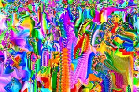 Eyestrain Art Wallpaper, Good Desktop Backgrounds, Eyestrain Aesthetic, Rainbow Glitch, Glitch Aesthetic, Eyestrain Art, About Rainbow, Scene Core, Cool Desktop