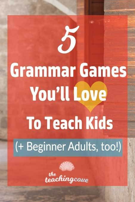 Want 5 tips that'll make you love teaching English grammar? Teach kids and need grammar games to help you create effective lesson plans?... Esl Adults, Esl Materials, Educational Therapy, Tech Education, Esl Grammar, Teach English To Kids, Teaching Esl, Grammar Games, Teaching Printables