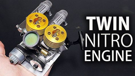 Watch a Guy Build a Twin-Cylinder Nitro-Burning R/C Car Engine How To Build Abs, Rc Cars Diy, Nitro Cars, Radio Controlled Boats, Make A Boat, Nitro Engine, Build Your Own Boat, Carpentry Skills, Diy Boat