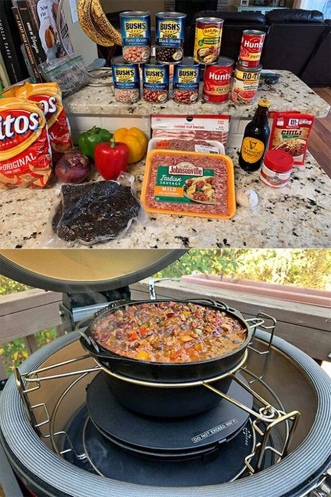 Luca’s “OverTheTop” Smoked Chili - Artisan Smoker Chili Recipe With Corn, Pit Boss Pellet Grill Recipes, Green Chile Enchilada Sauce, Smoked Chili, Best Chili Recipe, Ground Italian Sausage, Pellet Grill Recipes, Chili Cook Off, Chili Seasoning