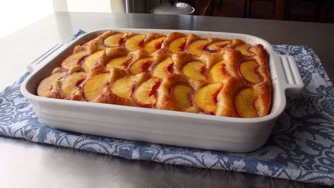 Baltimore Peach Cake Video Baltimore Peach Cake Recipe, Peach Cake Recipes, Peach Recipes, 5 Ingredient Dinners, Chef John, Peach Desserts, Peach Cake, Food Wishes, Peach Recipe