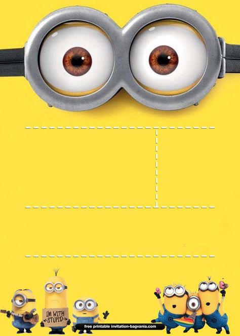 FREE Minions Invitation Templates – FREE Printable Birthday Invitation Templates – Bagvania Minion Template, Minion Party Invitations, Minion Birthday Card, Minion Invitation, Minion Birthday Invitations, Minion Card, Minion Theme, Minion Birthday Party, The Minions