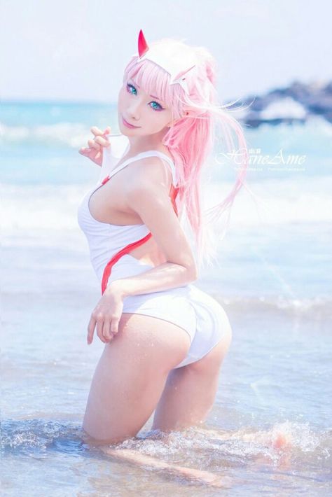 Untitled Zero Two Cosplay, Swimsuit Cosplay, Pool Photos, Zero Two, Popular Anime, Cute Swimsuits, Darling In The Franxx, Cosplay Anime, Photo Book