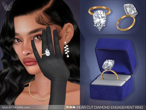 Sims 4 Diamond, Sims 4 Wedding Dress, Sims 4 Piercings, Princess Cut Diamond Engagement Ring, Sims 4 Family, Play Sims 4, Sims 4 Studio, Free Sims 4, Sims 4 Cc Makeup