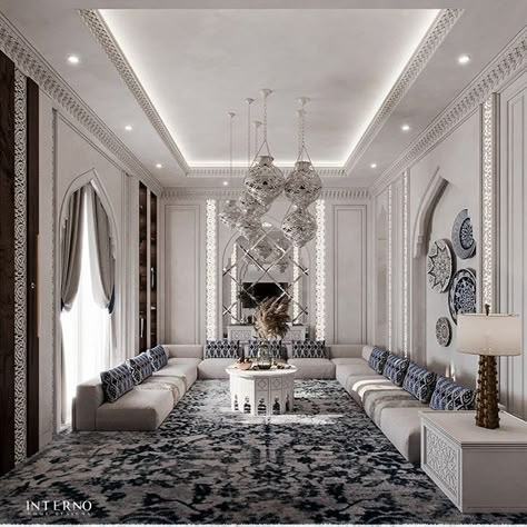 Andalusian Decor, Modern Sofa Designs Luxury, Living Room Moroccan Style, Sofa Design Luxury, Morocco Interior Design, Arabian Design, Arabic Living Room, Arabic Interior Design, Moroccan Decor Living Room