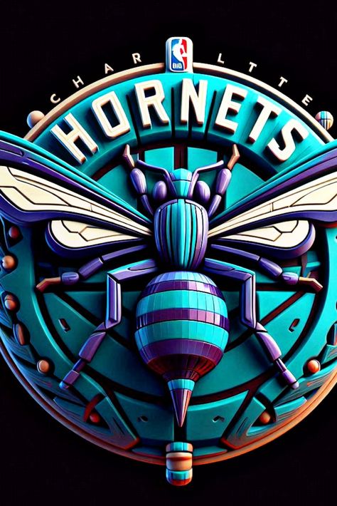 #NBA #Hornets #Charlotte #Logo #2024 Nba Teams Logos, Nba Logos, Hornets Basketball, Nba Basketball Art, Nba Logo, Basketball Art, Charlotte Hornets, Nba Teams, Basketball Teams