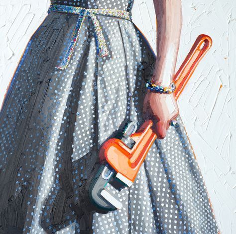 Kelly Reemtsen, David Klein, Women In Construction, California Painting, Simple Favor, Navy Handbag, Woman Engineer, Figure Art, Art Pics