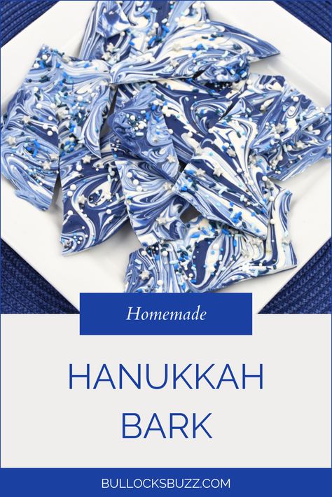 Immerse yourself in the magic of Hanukkah with our delectable Candy Bark recipe. Vibrant swirls of blue and white, adorned with festive delights, promise a delightful celebration in every bite. #Hanukkah #HanukkahRecipe #recipe Hanukkah Treats For Kids, Hanukkah Recipes For Kids, Hanukkah Food For Kids, Hannukah Charcuterie, Chanukah Party Ideas, Hannukah Snacks, Hannukah Dinner Ideas, Hannukah Decorations Aesthetic, Hanukkah Cupcakes