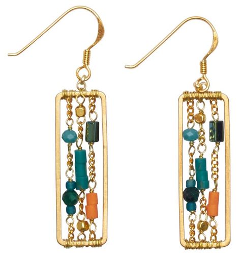 PRICES MAY VARY. Earring design: dangle Gem type: No Gemstone Setting type: Bead Material: Yellow Gold Style: Minimalist Material feature: Lightweight Fall Beaded Jewelry, Gemstone Setting, Fall Bead, Earring Inspiration, Body Fashion, Beaded Fringe Earrings, Dangle Earrings Boho, Turquoise Drop Earrings, Funky Earrings