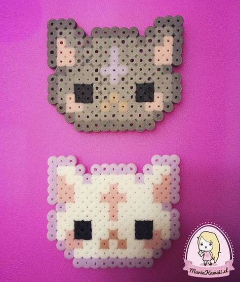 Kawaii Perler, Melt Beads Patterns, Bra Tips, Hamma Beads Ideas, Easy Perler Bead Patterns, Arte Nerd, Melty Bead Patterns, Pearl Beads Pattern, Easy Perler Beads Ideas