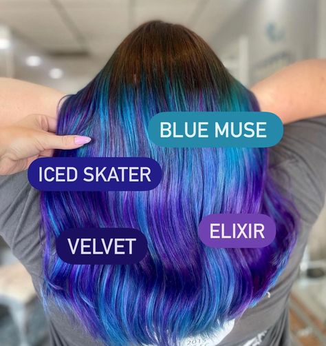 Hair Color Swatches, Hair Formulas, Pulp Riot Hair Color, Pulp Riot Hair, Pulp Riot, Long Wavy Hair, August 17, Purple Velvet, Color Swatches