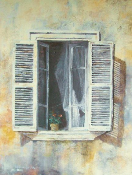 Old Window II - Fine Art GICLEE PRINT after an original painting by Milena Gawlik