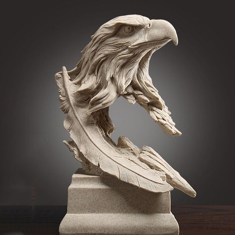 Eagle Statue Sculpture, Cemetary Statue, Eagle Sculpture, Stone Garden Statues, Aigle Royal, Wood Sculpture Art, Eagle Statue, Eagle Drawing, Anatomy Sculpture