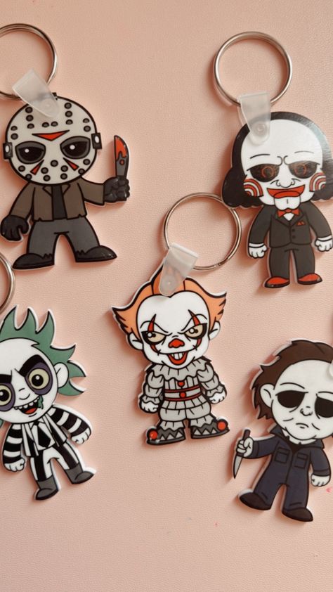 Slasher Merch, Horror Keychain, Halloween Keychains, Cool Keychains, Kei Visual, Lake Side, Funny Horror, Cute Keychain, Heartwarming Stories