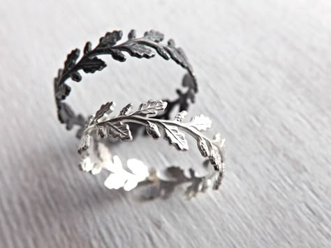 Custom Made Oak Leaf Ring Silver, Silver Eternity Ring Delicate Silver Rings, Black Hills Gold Jewelry, Claddagh Ring, Black Hills Gold, Leaf Ring, Oak Leaf, Silver Jewelry Handmade, Black Hills, Filigree Ring