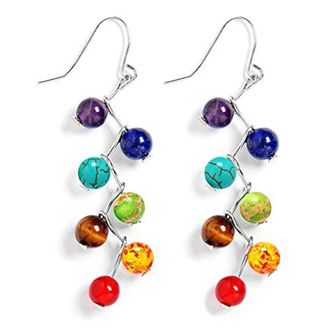 Jauxin 7 Chakra 6MM Bead Stanless Steel Hook Healing Enge... https://smile.amazon.com/dp/B071LFYNX8/ref=cm_sw_r_pi_dp_U_x_cCDABb110D744 Yoga Earrings, Chakra Beads, Stone Dangle Earrings, Chakra Jewelry, 7 Chakra, Beaded Drop Earrings, Rainbow Earrings, Colorful Earrings, Hanging Earrings