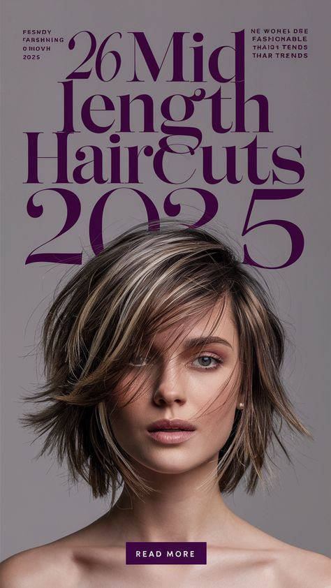 Top Mid-Length Haircuts for 2025: Styles for Every Hair Type Keep Length Add Layers, Trendy Mid Length Hairstyles, Mid Length Haircut With Layers, Styles With Curtain Bangs, Mid Length Hair With Bangs, Mid Length Haircuts, Hairstyles 2025, Creative Braids, Bangs Styles