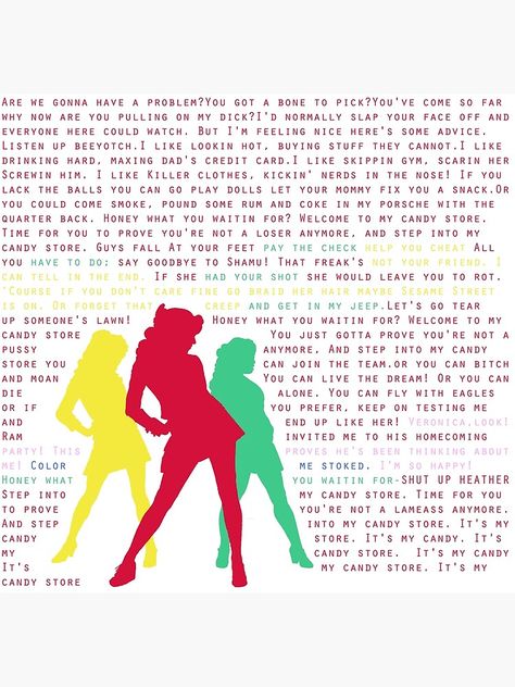 Heathers Quotes, Heathers Wallpaper, Musical Wallpaper, Heathers Movie, Hoodies Stickers, Theatre Problems, Heathers The Musical, Theatre Geek, Singing Tips