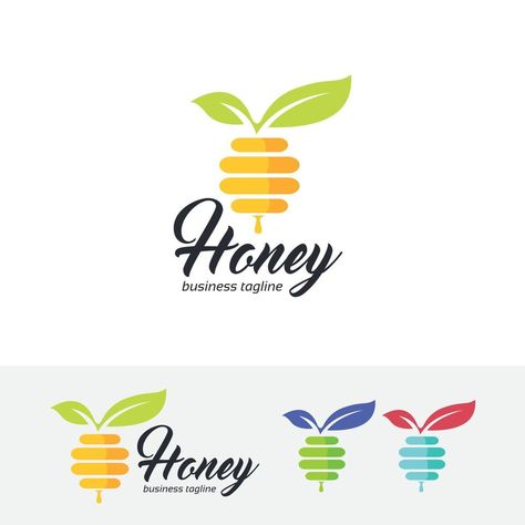 Honey logo design Logo Honey Design, Honey Logo Design, Logo Honey, Lemon Logo, Honey Logo, Honey Drops, Honey Brand, Honey Design, Honey Lime