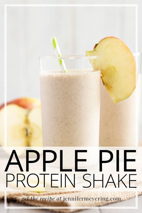 Apple Protein Shake, Protien Shake Recipes, Healthy Protein Shake Recipes, Homemade Protein Shakes, Protein Drink Recipes, Yummy Protein Shakes, Apples And Cinnamon, Best Protein Shakes, Protein Shake Smoothie