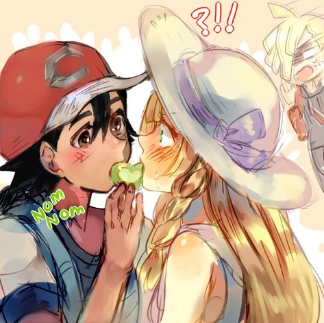 Ash x Lillie Pokemon Ash X Lillie, Ash X Lillie, Pokémon Comic, Pokémon Star, Pokemon In Real Life, Pokémon White, Pokémon Heroes, Pokemon Human Form, Pokemon Crossover