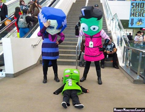 Invader Zim Cosplay, Zim Cosplay, Swag Era, Invader Zim Characters, 2013 Swag Era, 2000s Emo, Scene Drawing, Scene Kids, Invader Zim