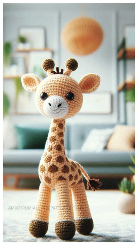 Little Giraffe Amigurumi Crochet Free Pattern Small Crochet Giraffe Free Pattern, Free Crochet Pattern Giraffe, Amigurumi Giraffe Free Pattern, Giraffe Crochet Pattern Free, Crochet Giraffes, Crochet Giraffe Free Pattern, Beer Haken, Giraffe Haken, Amigurumi Crochet Free Pattern