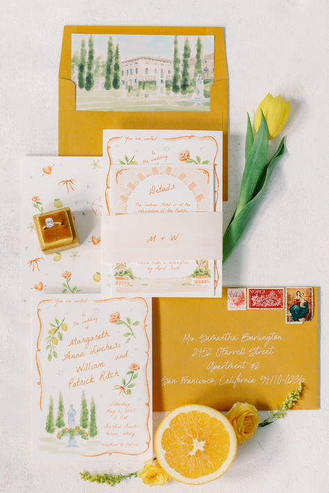 Set the perfect tone for your wedding with Verona Sunset, the 2025 Minted + BRIDES Color of the Year. Inspired by romantic summers on the Mediterranean, Verona Sunset creates that perfect accent or bold hue for the Big Day. Whether you're planning a modern, rustic, or classic wedding, these artfully hand-drawn invitations in Verona Sunset will make a beautiful first impression. Explore the Minted + BRIDES collection and find your dream wedding stationery today. Drawn Invitations, Sunset Wedding Invitations, Wedding Themes Outdoor, Hand Drawn Invitation, Pastel Wedding Colors, Invite Ideas, Sunset Color, Summer Wedding Colors, Sunset Wedding