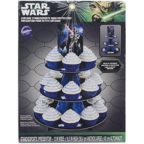 UK seller Star Wars Party Decorations, Darth Vader Cake, Star Wars Cupcakes, 3 Tier Cupcake Stand, Cupcake Tier, Star Wars Theme Party, Treat Stand, Birthday Party Treats, Kids Treat